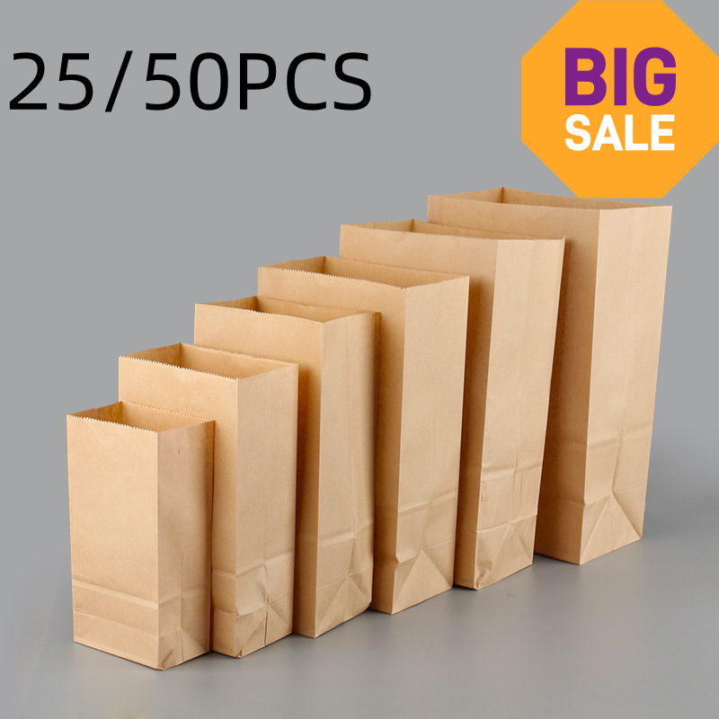 Food Storage Plants - 25/50 stuks bruine kraftpapieren zakken prachtige
