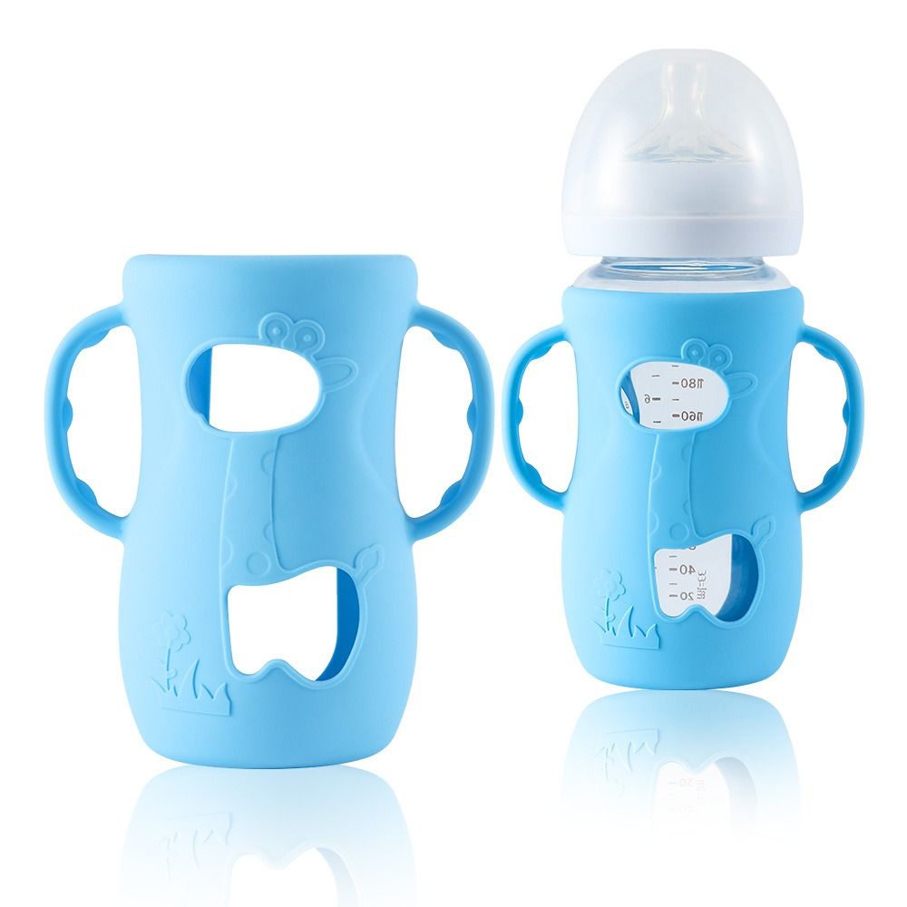 Food Storage Silicone Bags - Universele babyfleshoes Anti-breuk met handgrepen Babyfleshouder