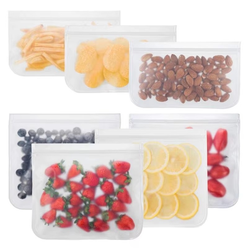 Food Storage Silicone Bags - 1/2/3/4 stuks siliconen voedselbewaarcontainers, voedselbewaarzakken, lunchzakken,