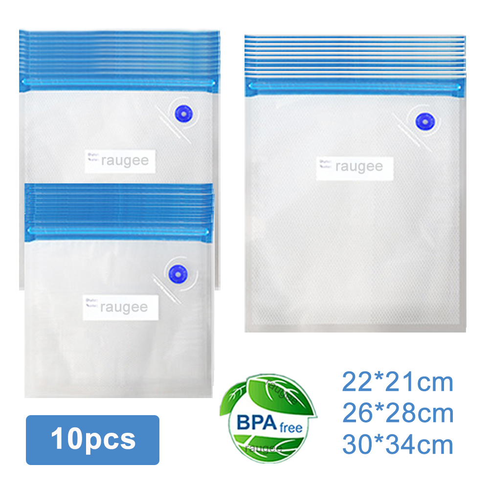 Vacuum Sealer Bag - Vacuümzakken Herbruikbare voedselvacuümverpakkingszakken 10 stuks Vacuümafdichting