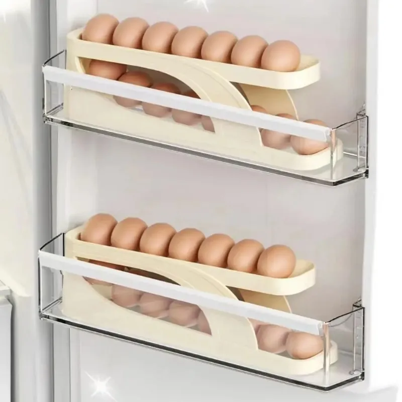Egg Storage Holder - Eierhouderdispenser voor koelkast Nieuwe automatische rollende