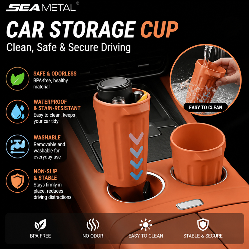 Food Storage Silicone - SEAMETAL Auto-prullenbak Food-grade siliconen antislip prullenbak