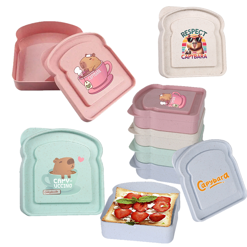 Food Storage Containers With Lids - Capybara Sandwich Voedselopbergdoos Container Salade Fruit