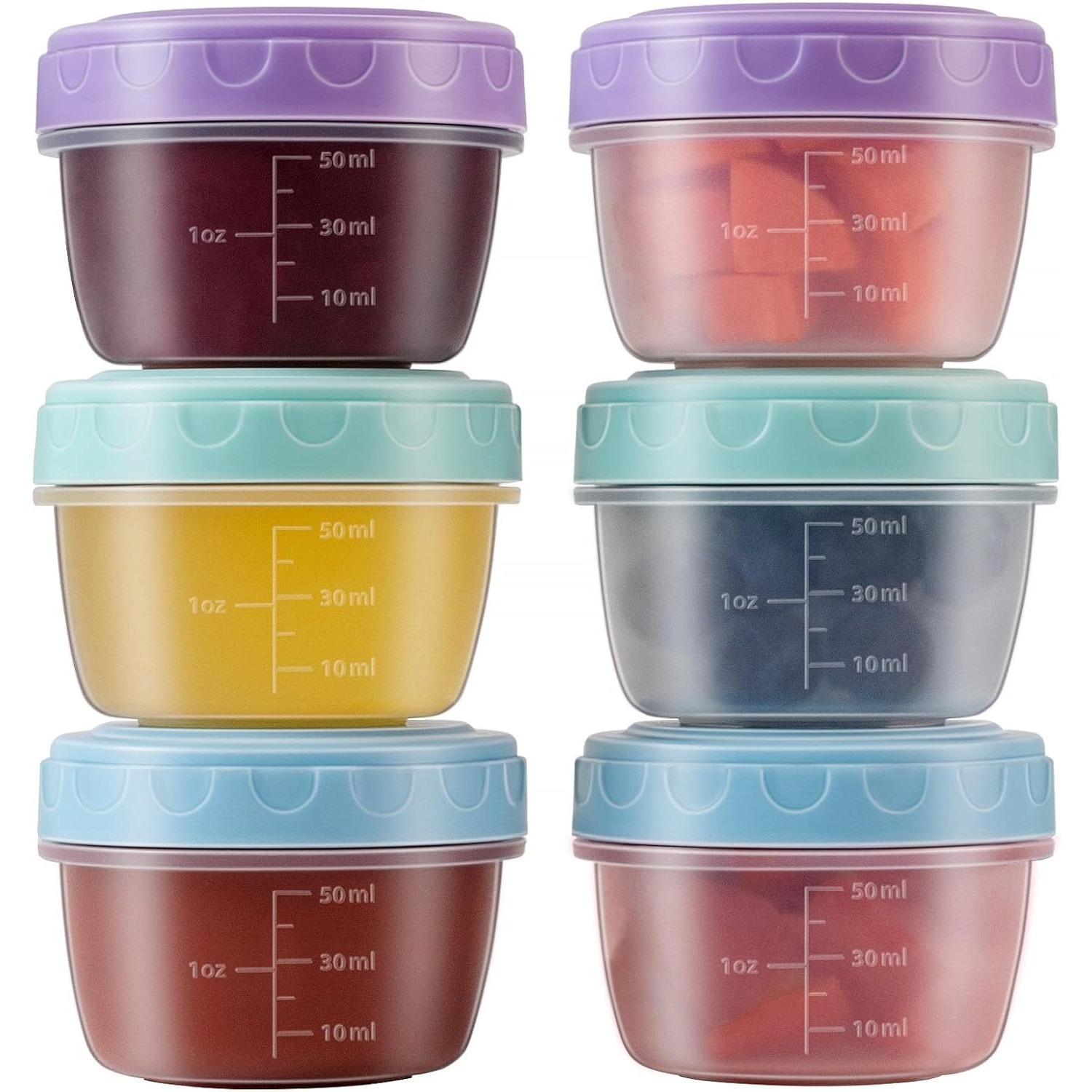 Food Storage Bowls - 1-6 Pack 2,7 OZ Saladedressingcontainer om