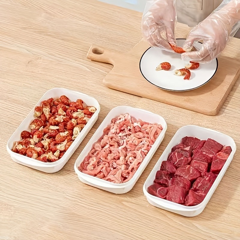 Food Storage Containers Plastic Box - 1/3/10PC Draagbare Koelkast Vlees Vershoudbox Voedselconserveringscontainer