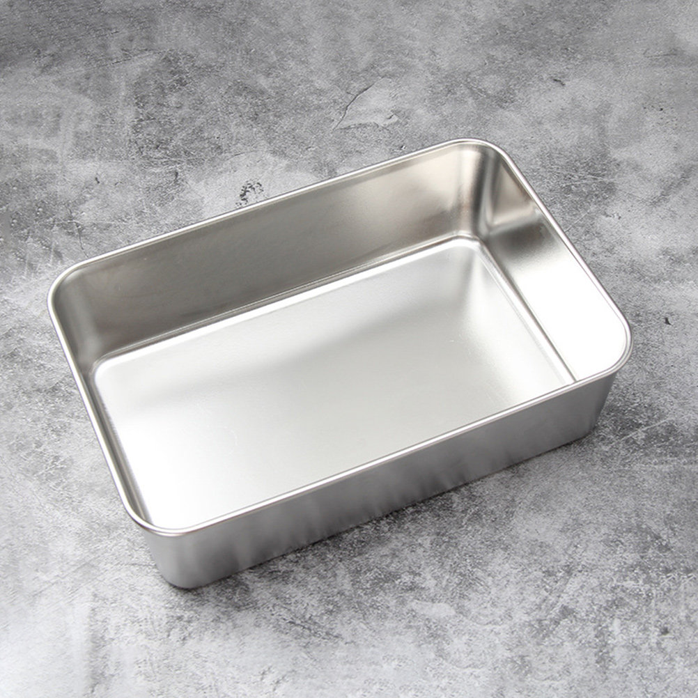 Food Storage Containers Plastic Box - Roestvrijstalen bewaardoos Draagbare verzegelde voedselcontainer Rechthoekige