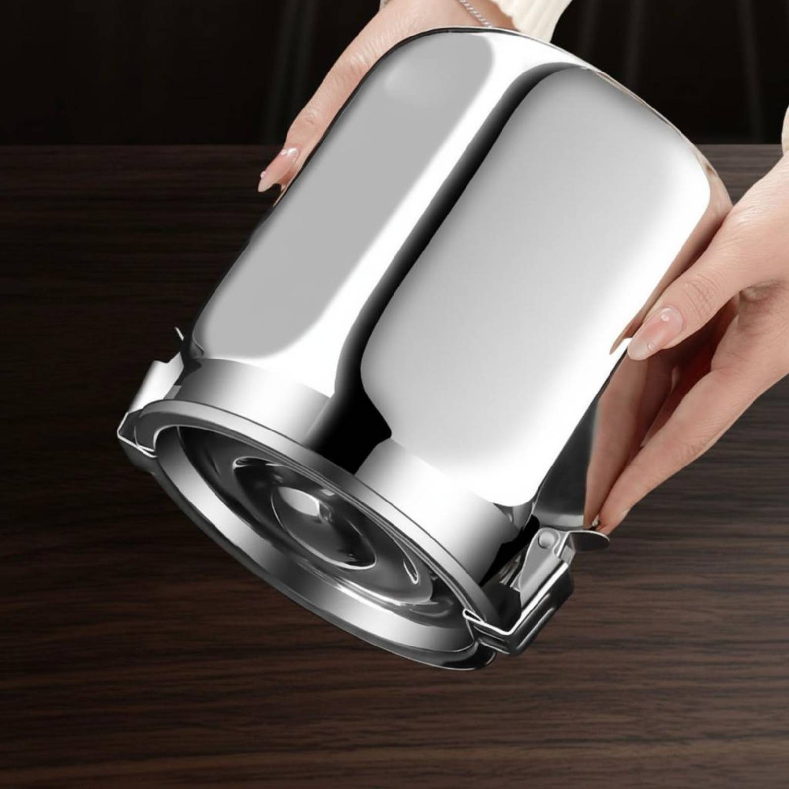 Food Storage Jars Airtight - Luchtdicht RVS-busje Zilverkleurige RVS-bewaarbus Droge voedselbewaarcontainer