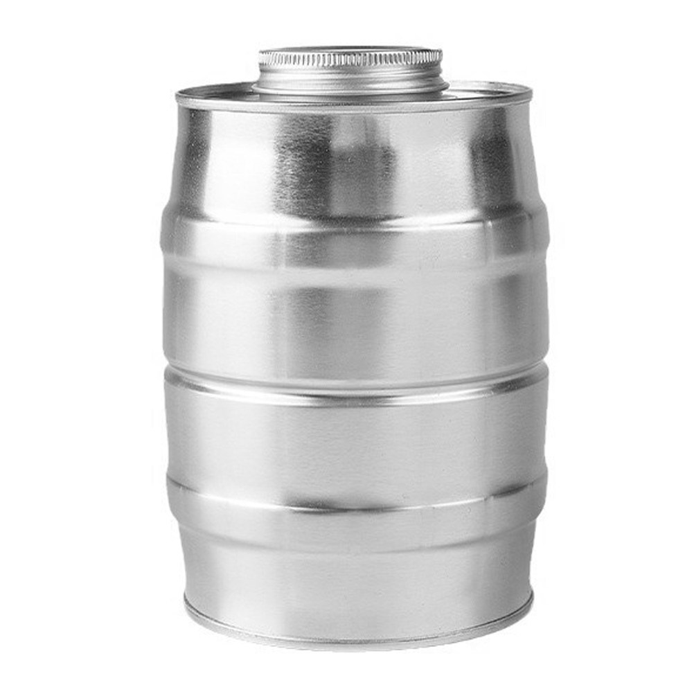Food Storage Canister - Wijnvatvormige blikken koffiebus met luchtdichte sluiting,