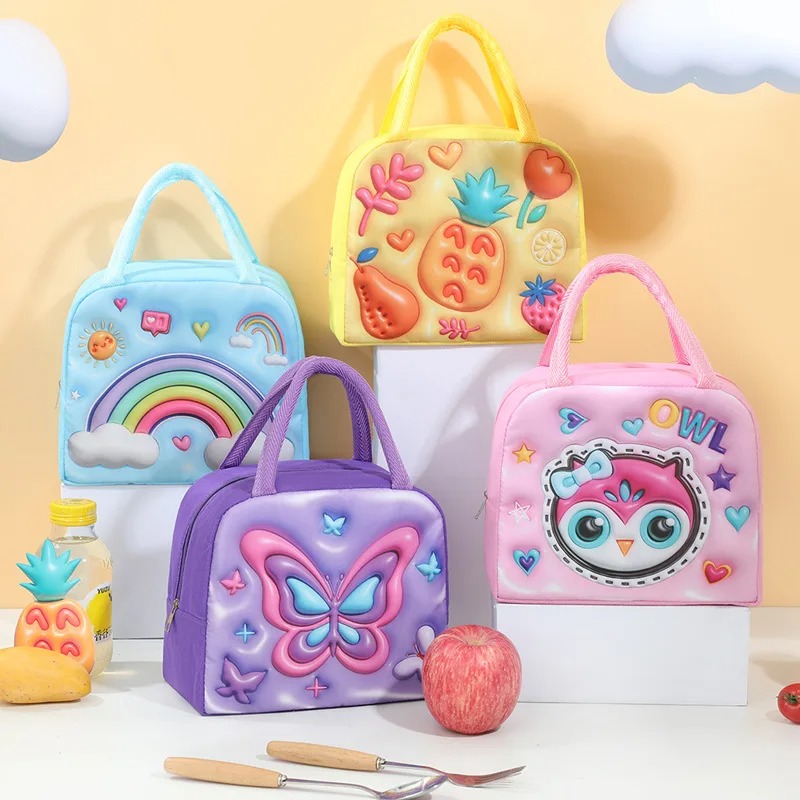 Food Storage Room - Kinderen Lunchbox Tas 3D Cartoon Voedsel