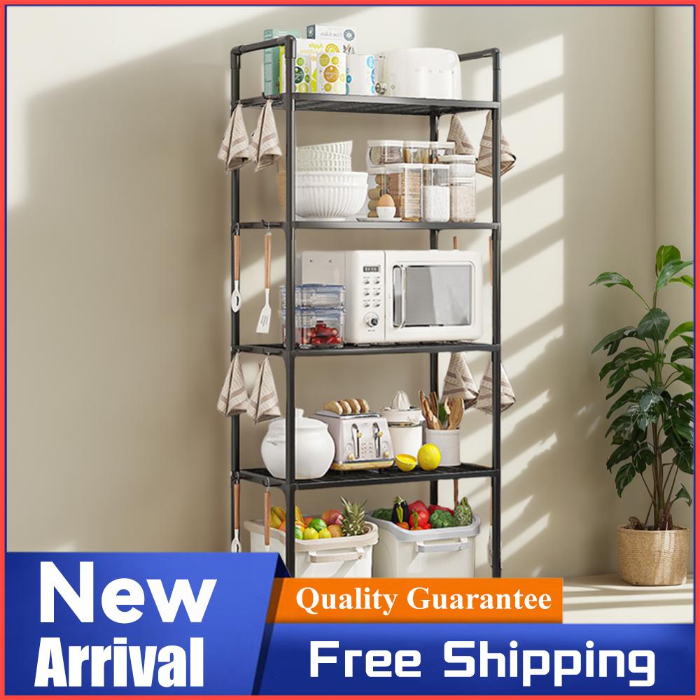 Food Storage Shelving - 5-laags schappenrek, zwaarlast opslagrek, 30 kg