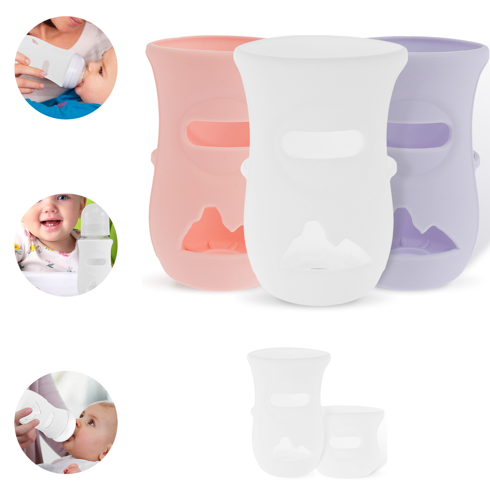 Food Storage Silicone Bags - Siliconen hoezen Siliconen babyfleshoes Geïsoleerde glazen