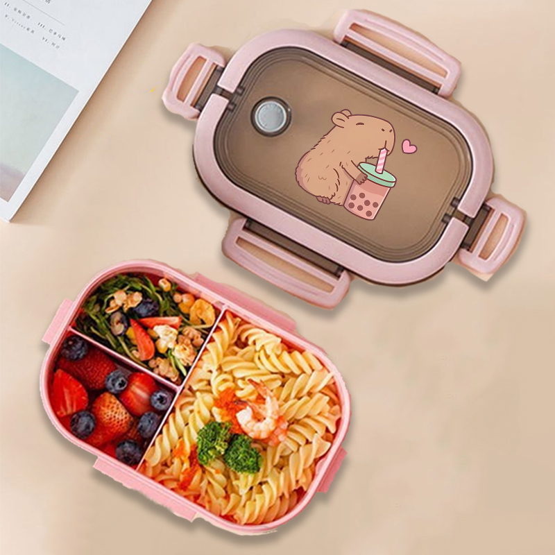 Food Storage Meal Prep - Capybara Bento Lunchbox Anime Dieren Print