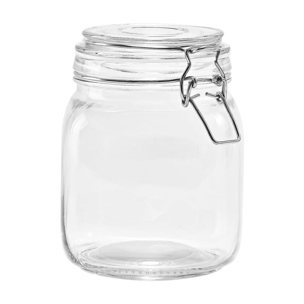 Food Storage Canister - Mainstays 38 oz glazen voedselbewaarbus met