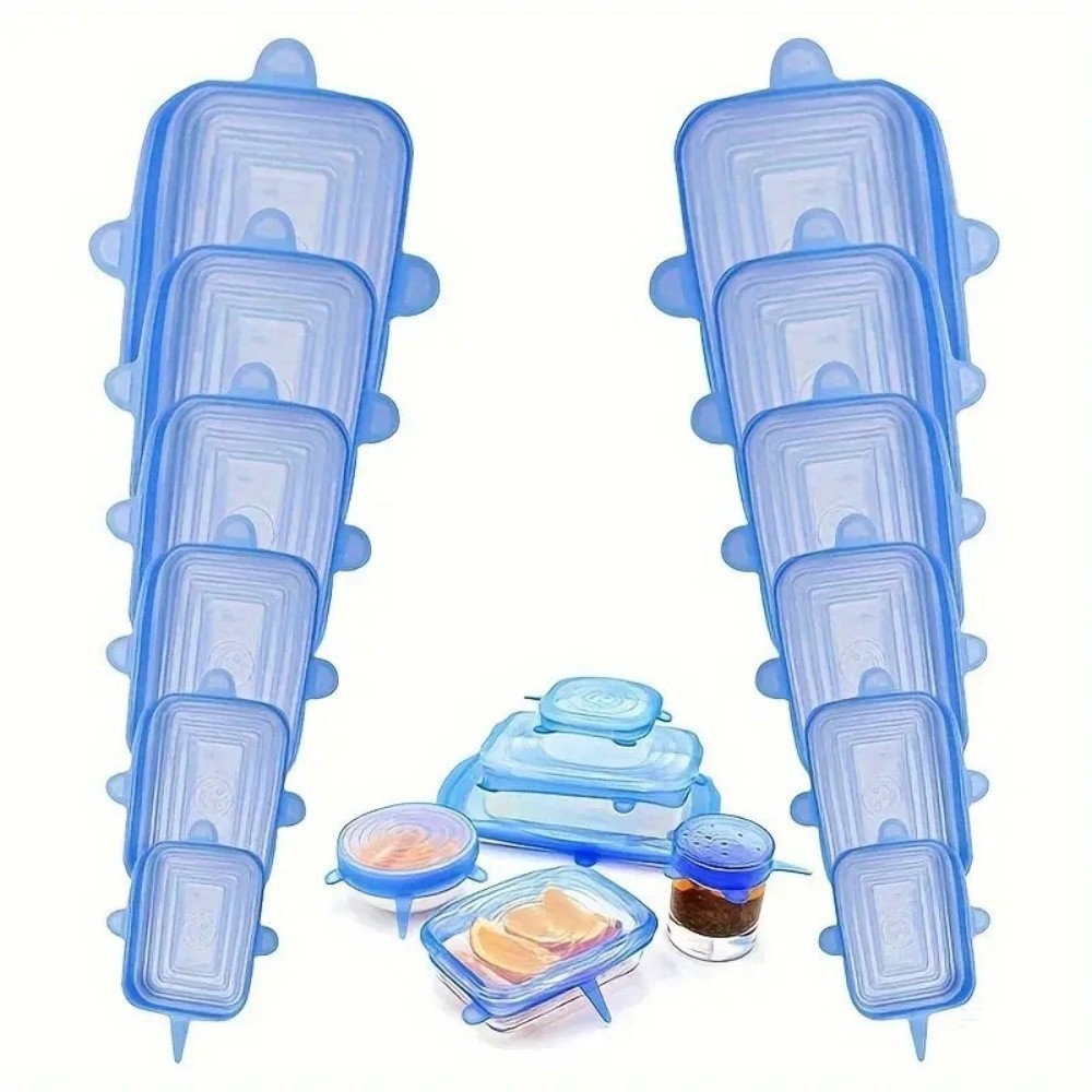 Silicone Stretch Lid - 6 stuks nieuwe herbruikbare vershoudhoezen antislip