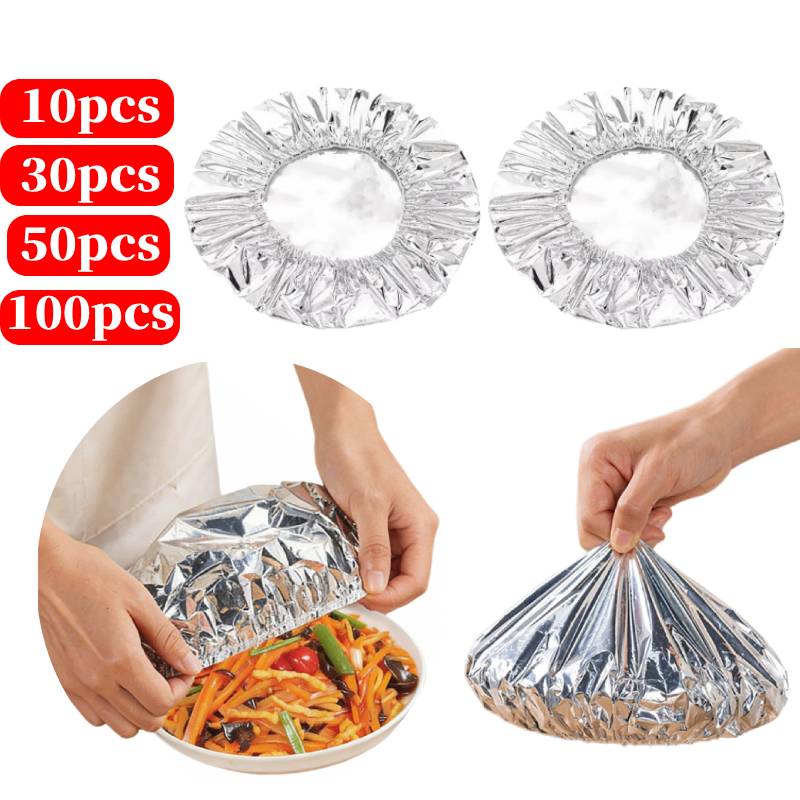 Food Storage Bowls - 10-100PCS Herhaalbare Film Isolatie Cover, Aluminiumfolie