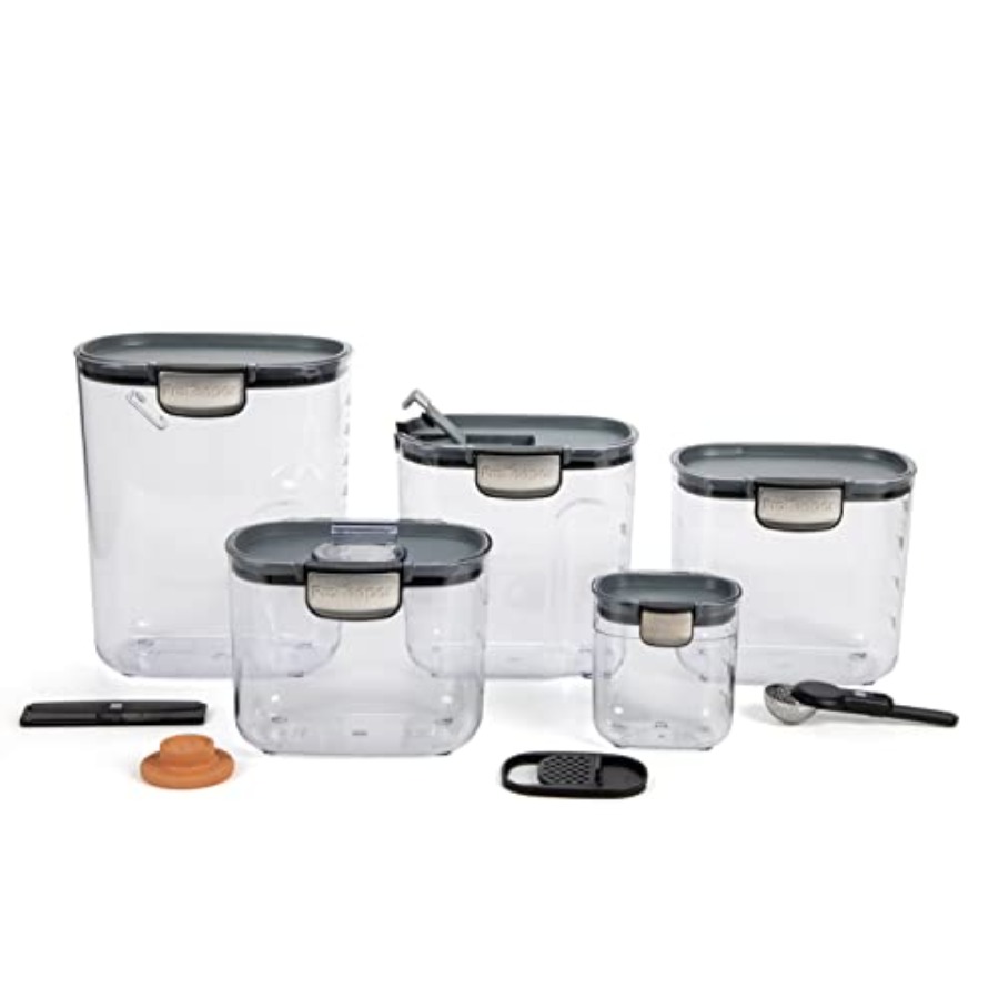 Food Storage Canister - Luchtdicht bewaardoosjesset, transparante plastic meel- en