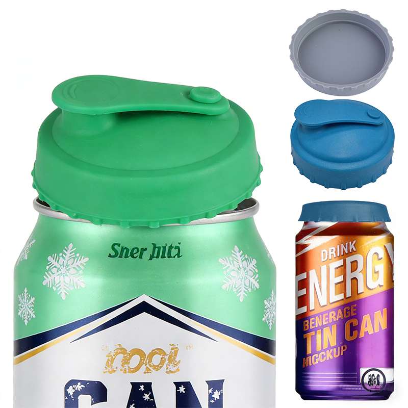Food Storage Silicone - Lekvrije siliconen dop voor frisdrankblikjes, herbruikbaar,