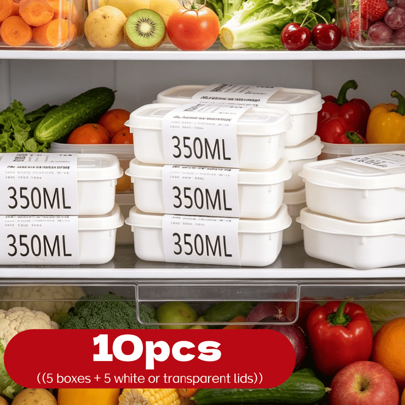 Food Storage Canister - 10-delige herbruikbare stapelbare voedselbewaarbox set, 5