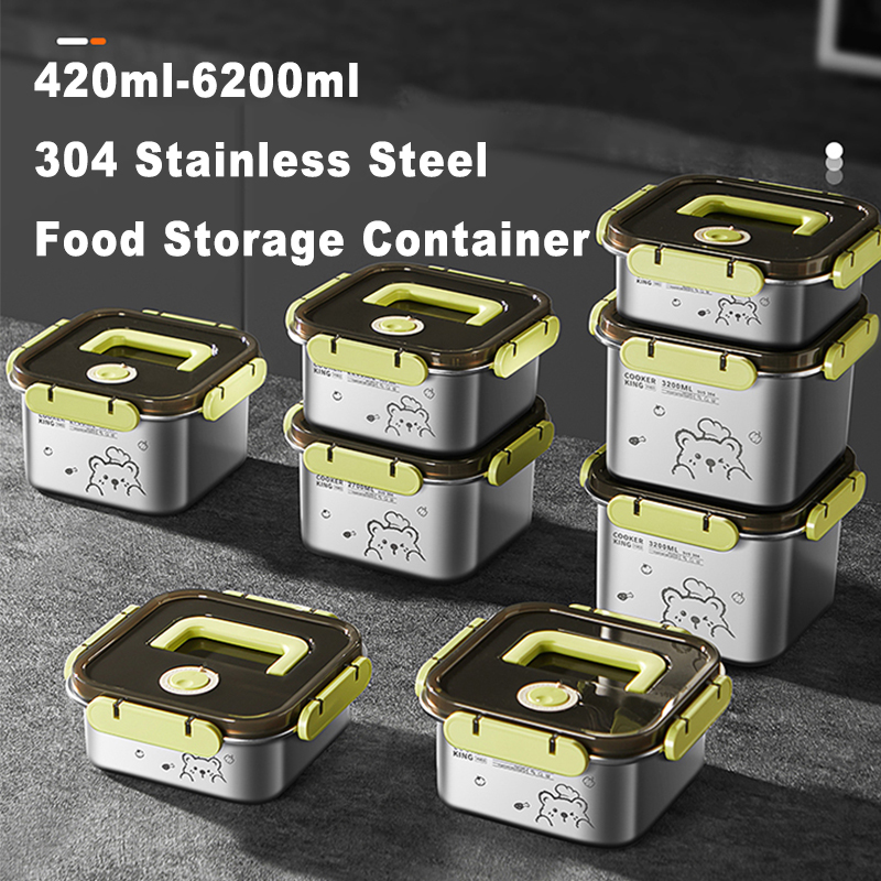 Food Storage Lunch Box - COOKER KING 420 ml-6200 ml roestvrijstalen