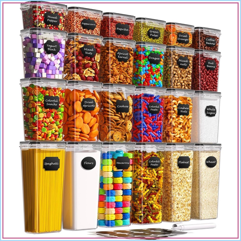 Food Storage Canister - 24 stuks luchtdichte voorraaddozen met deksels,