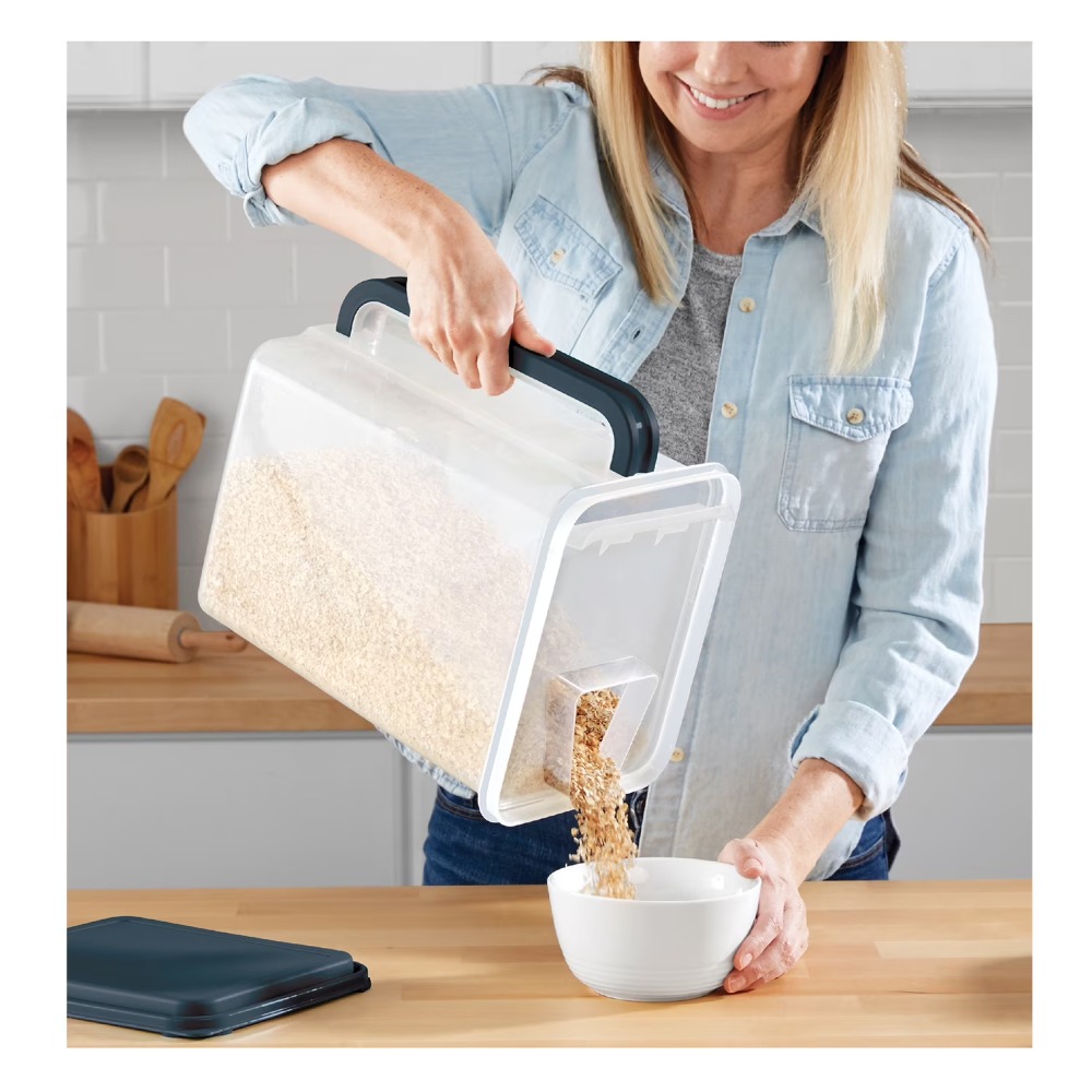 Food Storage Canister - Grote plastic voedselvoorraadcontainer met deksel en