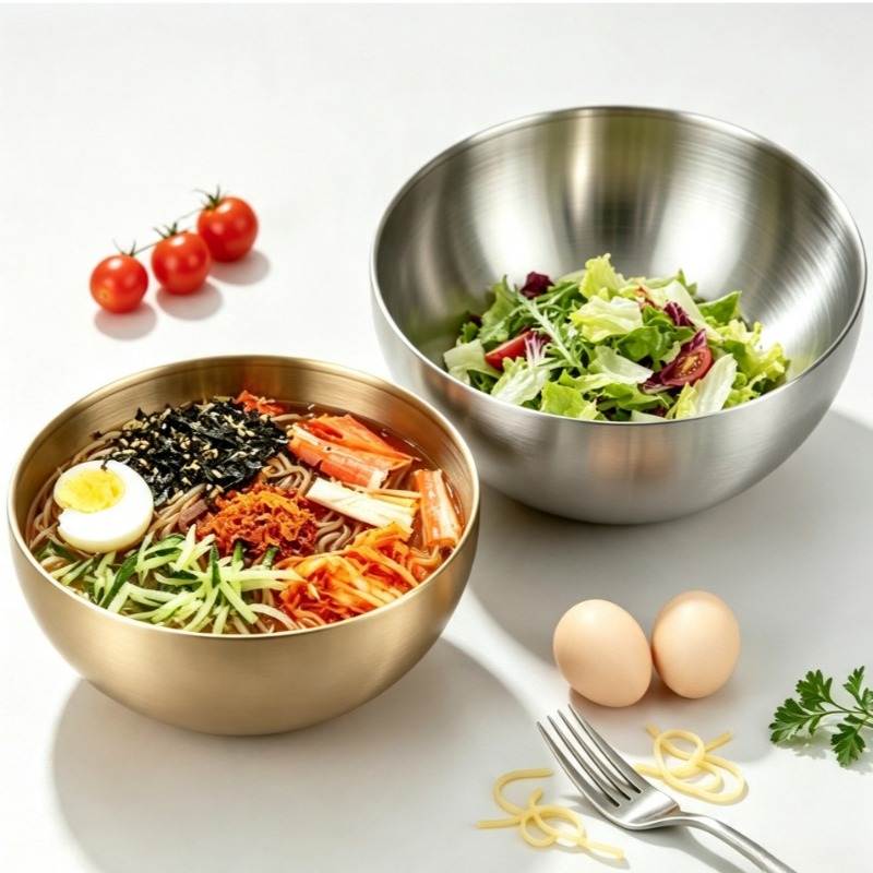 Food Storage Bowls - Roestvrijstalen mengkommen, metalen serveersaladeschalen, bak- en