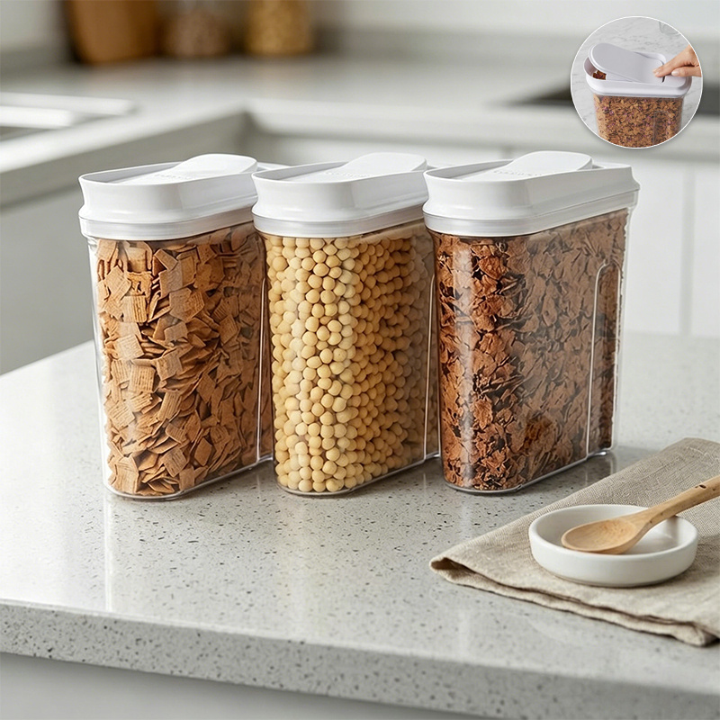 Food Storage In Pantry - Luchtdicht bewaardozen voor de voorraadkast, transparante