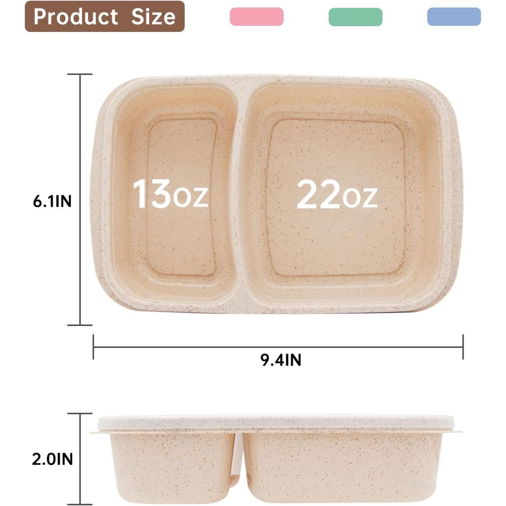 4-pack Bento lunchbox, 2-delig - Food Storage Meal Prep recensie en prijs