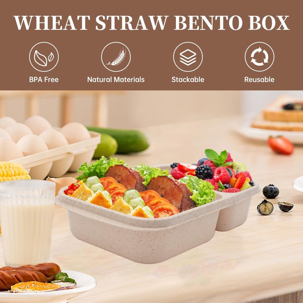 4-pack Bento lunchbox, 2-delig - Food Storage Meal Prep recensie en prijs