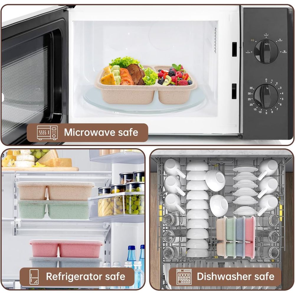 4-pack Bento lunchbox, 2-delig - Food Storage Meal Prep recensie en prijs