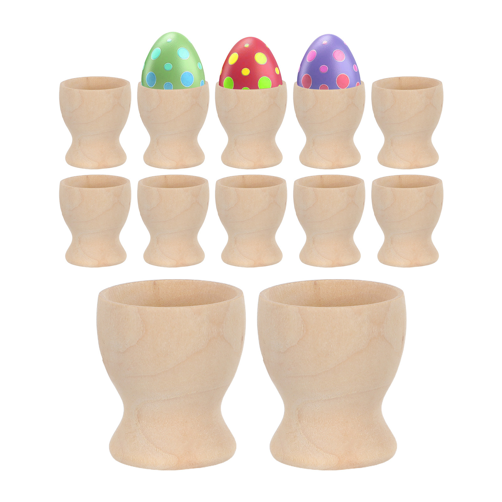 12 stuks houten eierdopjes DIY - Egg Storage Holder recensie en prijs