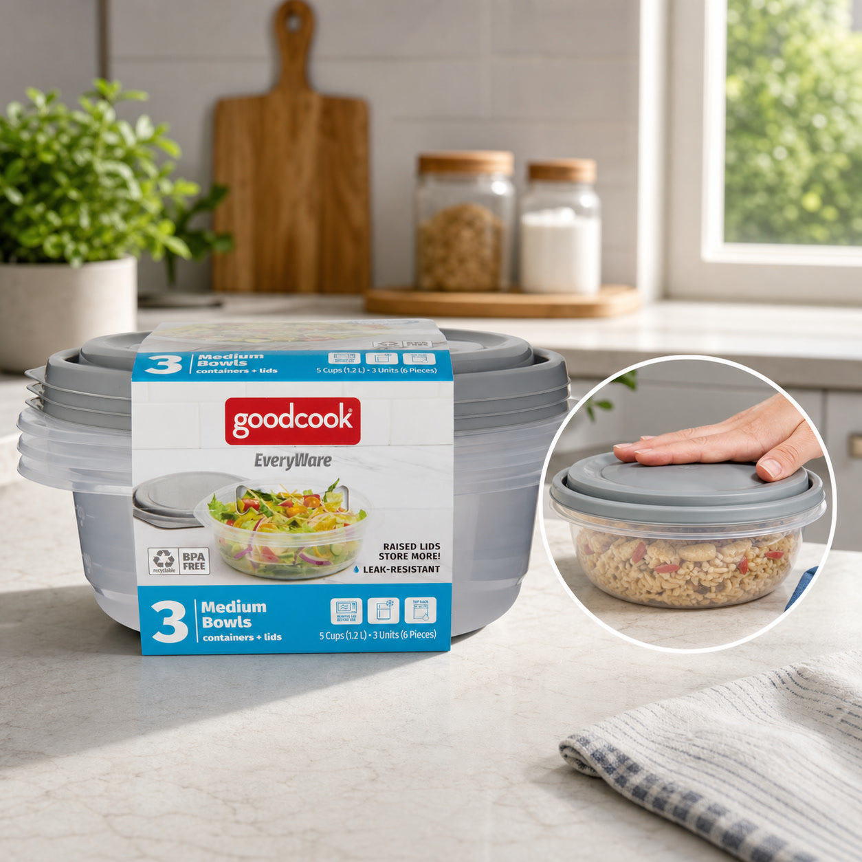 6 stuks ronde voedselopslagcon - Food Storage In Pantry recensie en prijs