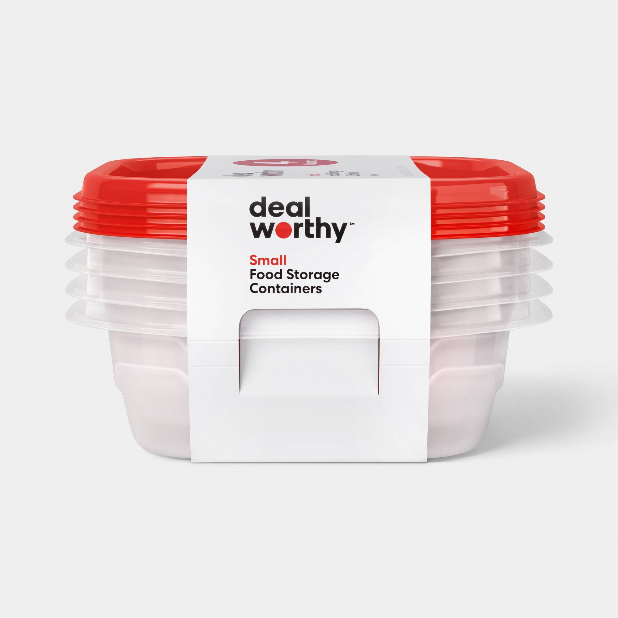 4-delige kleine vierkante voed - Food Storage Meal Prep recensie en prijs