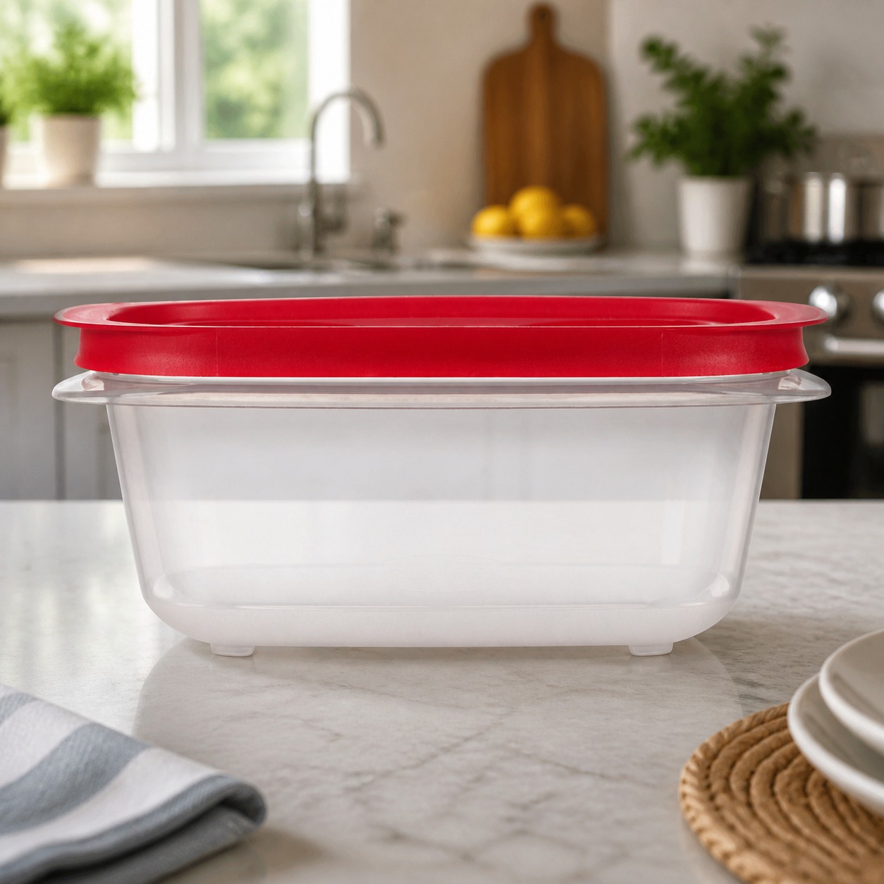 Rode rechthoekige voedselopsla - Food Storage Meal Prep recensie en prijs