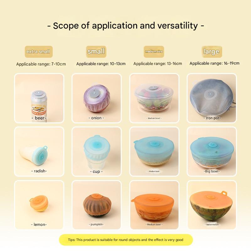 4 stks/set Siliconen Vershoudh - Silicone Stretch Lid recensie en prijs