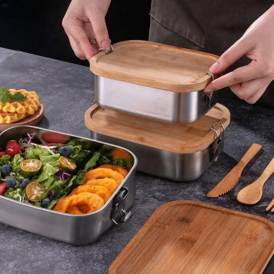 Nieuwe 304 roestvrijstalen lun - Food Storage Lunch Box recensie en prijs