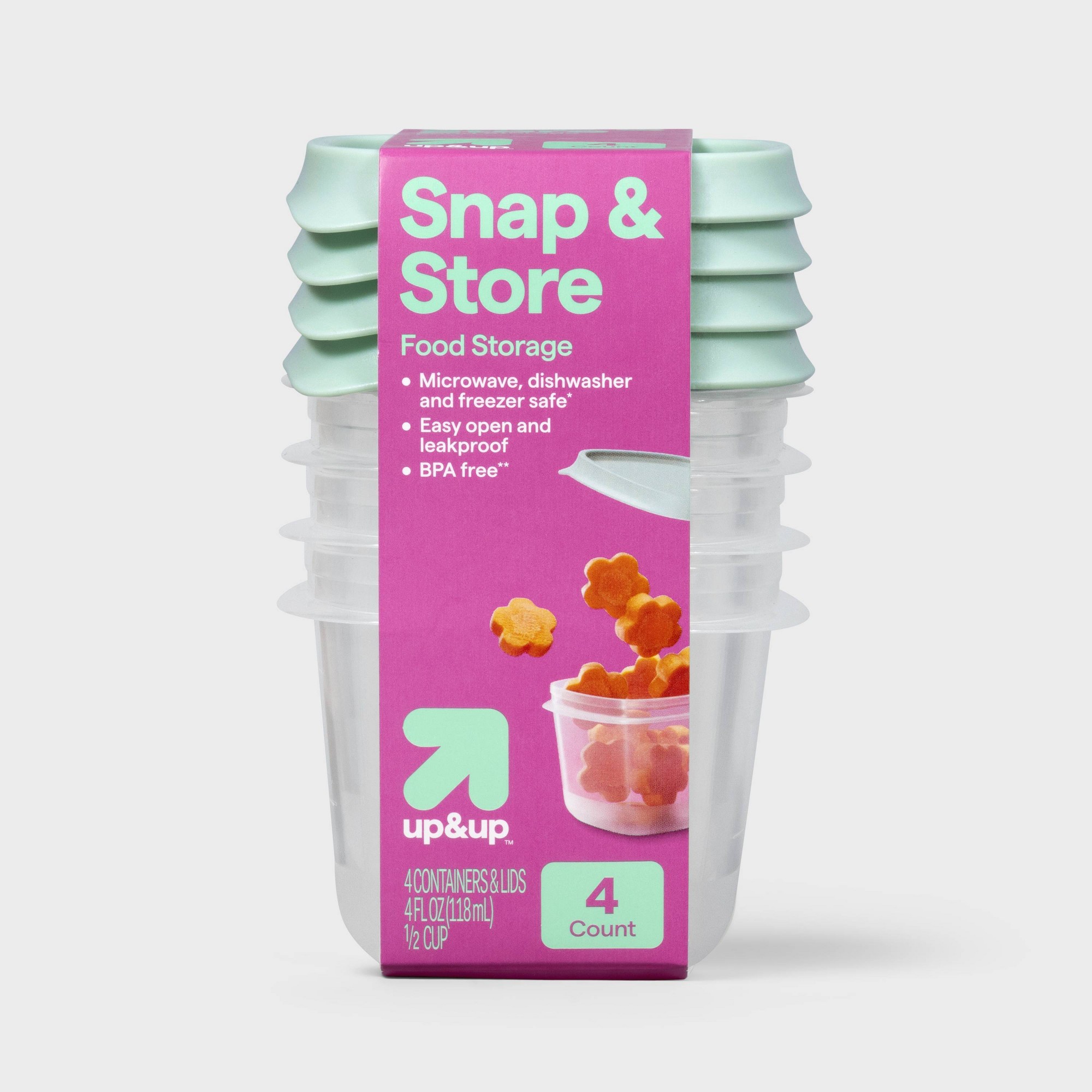 4-delige mini vierkante halve  - Food Storage Meal Prep recensie en prijs