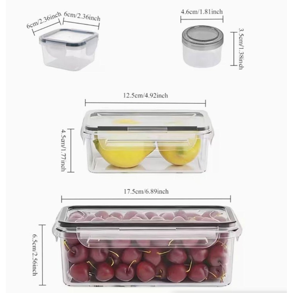 4-delige transparante voedselb - Food Storage Containers With Lids recensie en prijs