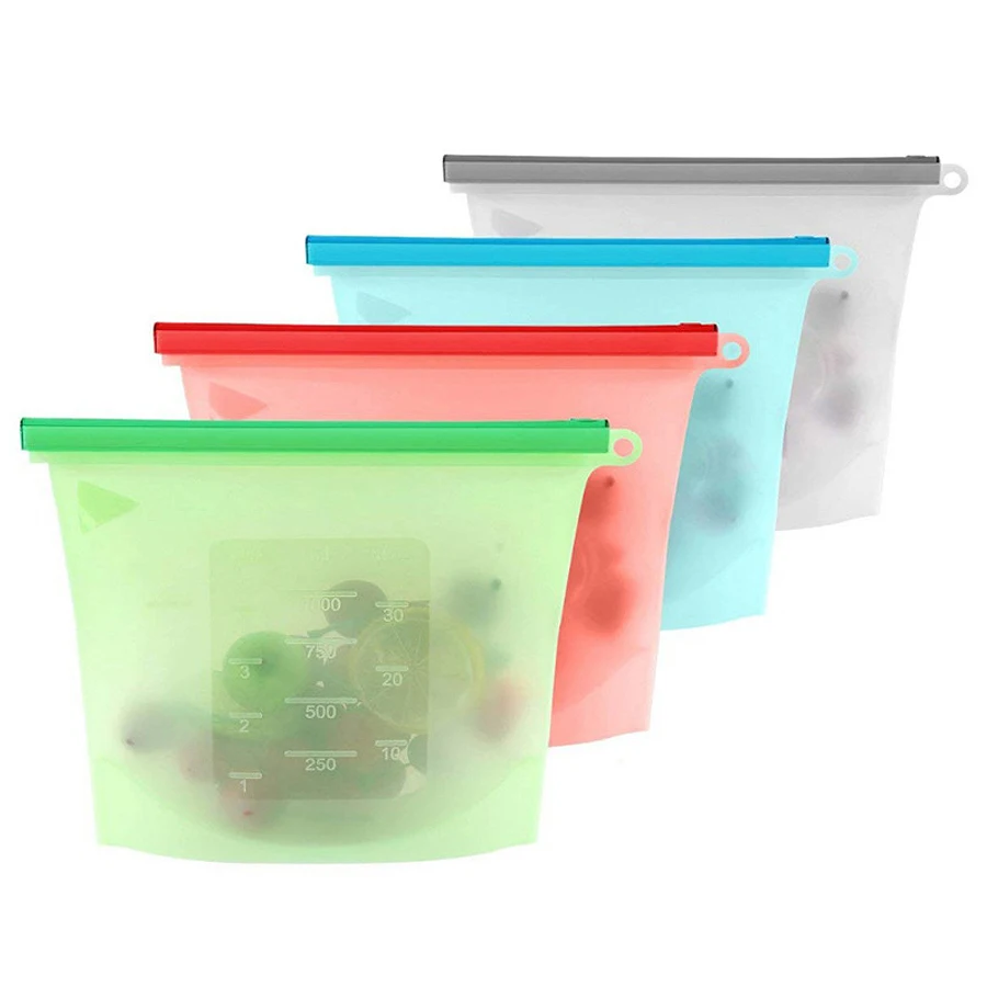 1000ml herbruikbare siliconen  - Food Storage Silicone Bags recensie en prijs