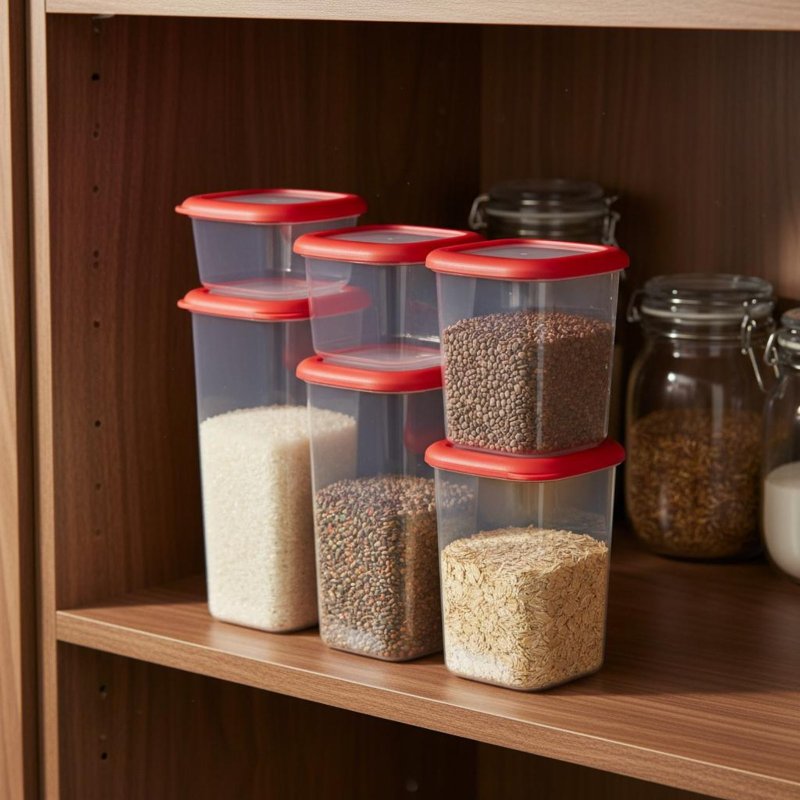 6-delige luchtdichte voedselbe - Food Storage In Pantry recensie en prijs