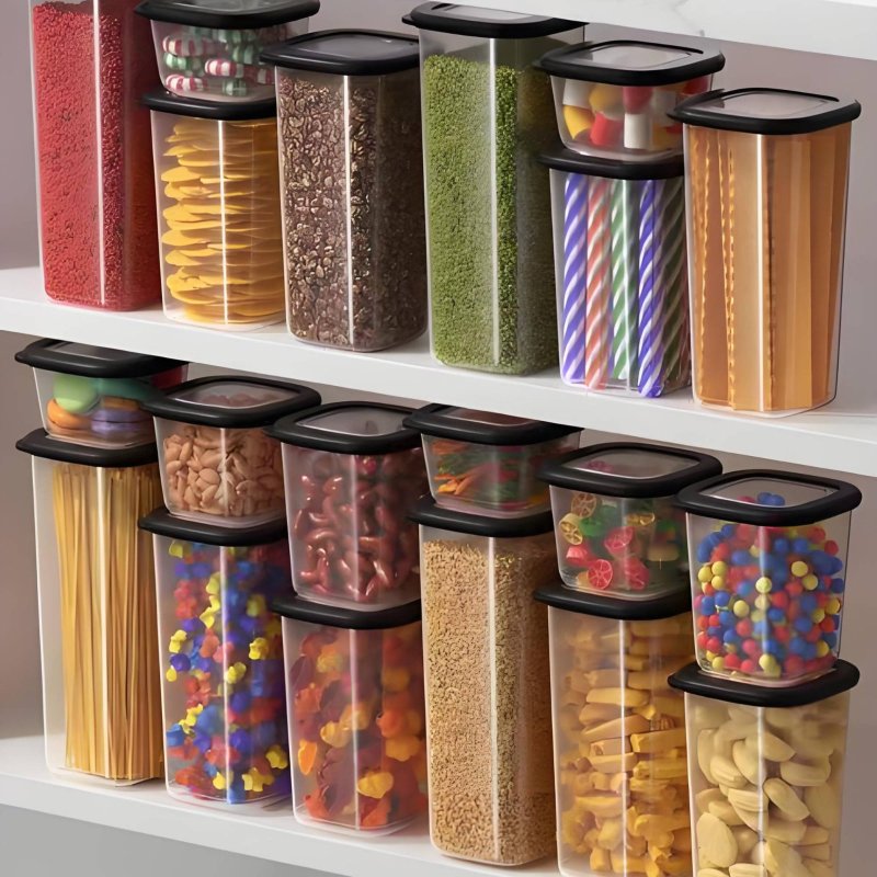 6-delige luchtdichte voedselbe - Food Storage In Pantry recensie en prijs