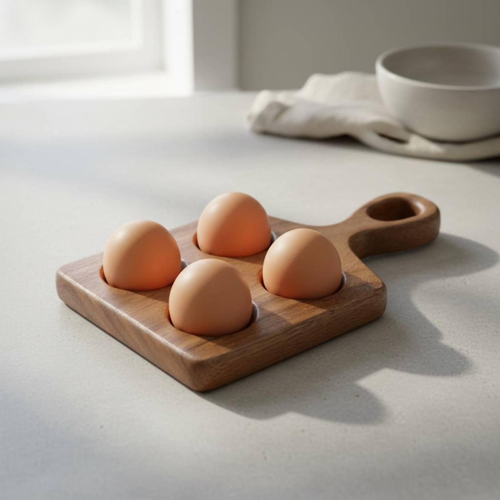 Beukenhouten eierhouder met di - Egg Storage Holder recensie en prijs