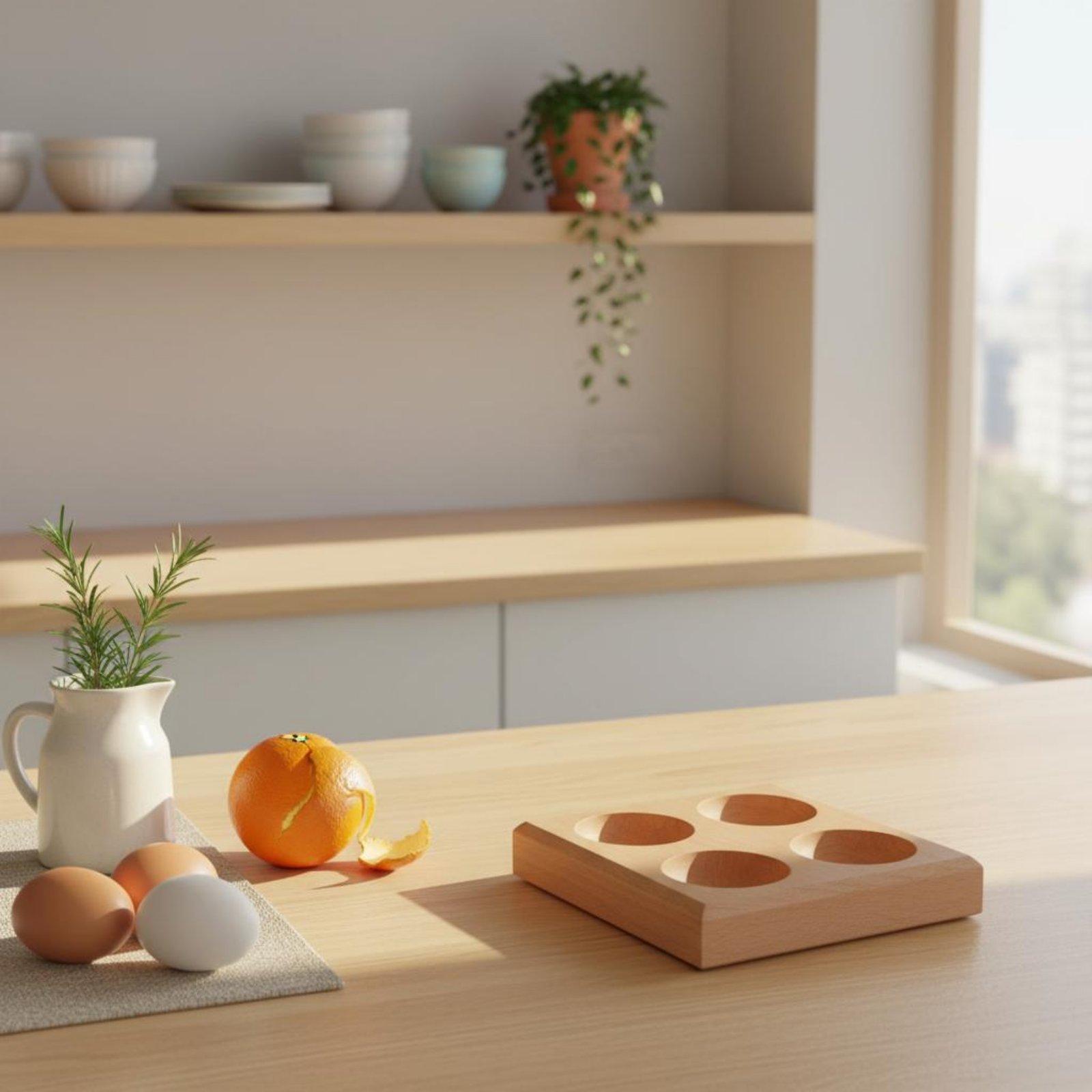 Beukenhouten eierhouder met di - Egg Storage Holder recensie en prijs