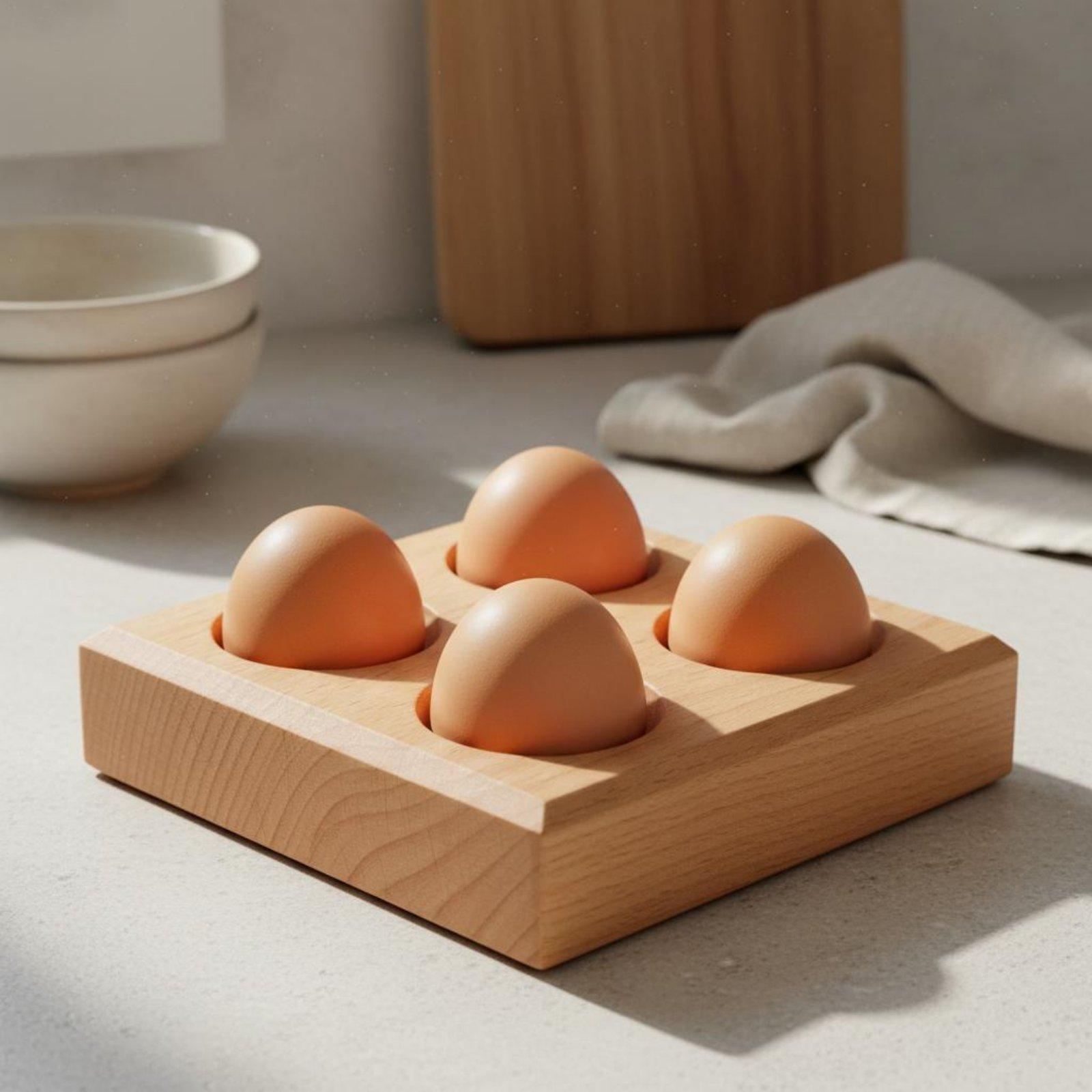 Beukenhouten eierhouder met di - Egg Storage Holder recensie en prijs