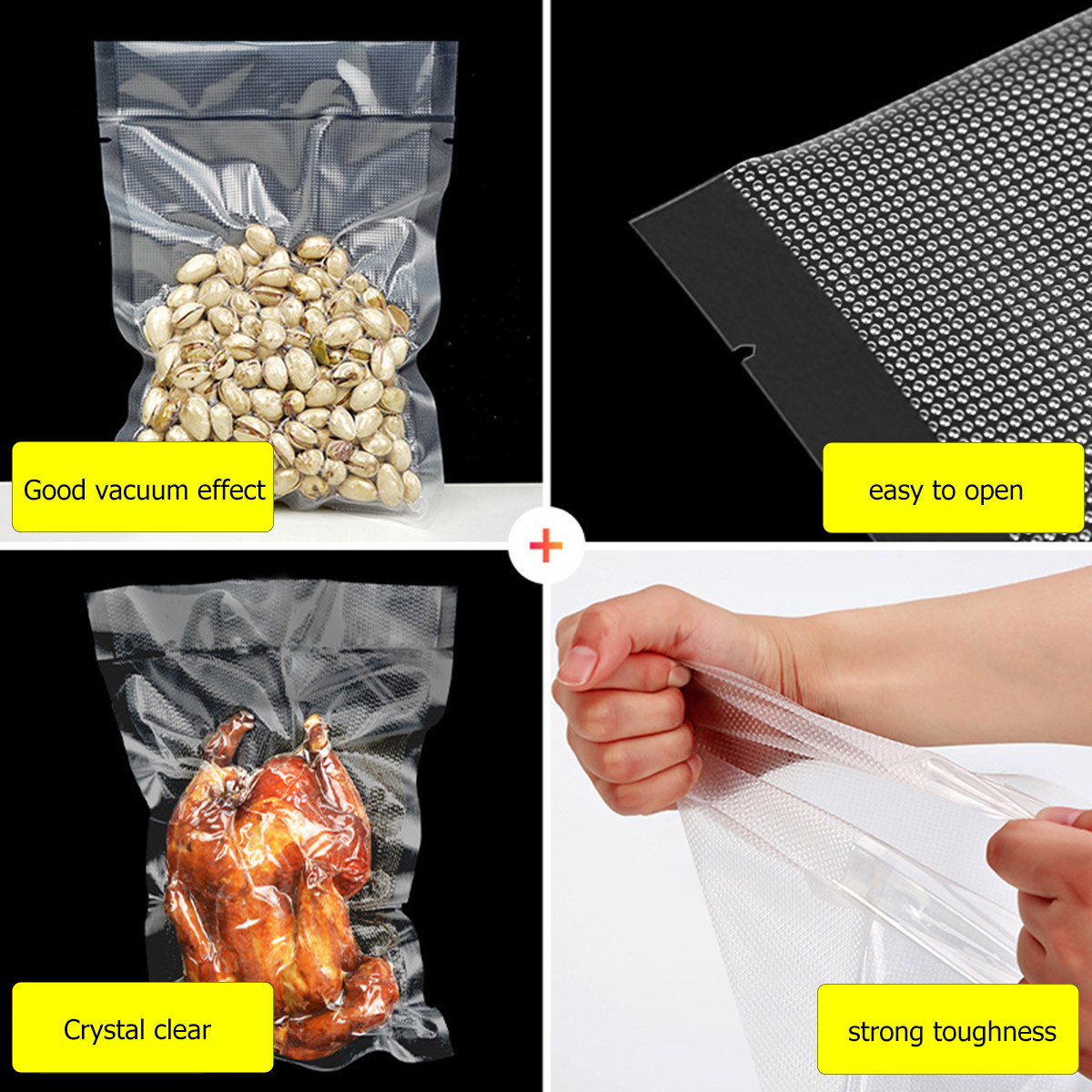 100 stuks transparante vacuüms - Vacuum Sealer Bag recensie en prijs