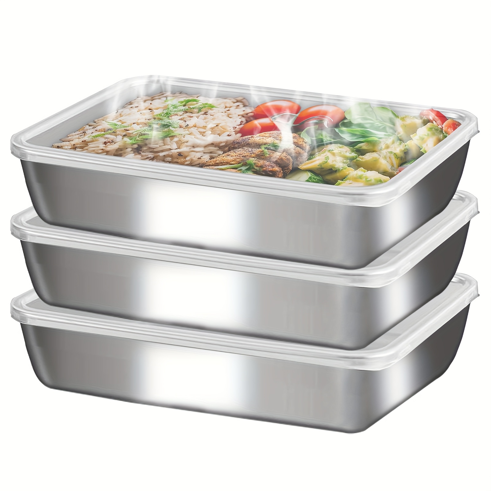 3-delige RVS voedselcontainers - Food Storage Lunch Box recensie en prijs