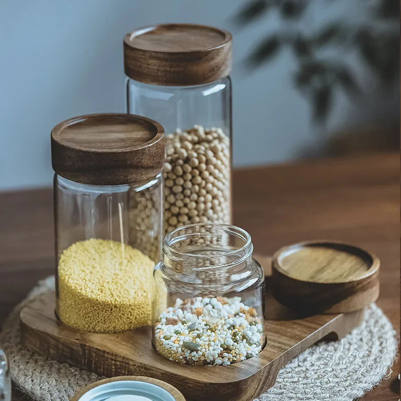 Houten Deksel Orgnizer Glas Lu - Food Storage Jars Airtight recensie en prijs