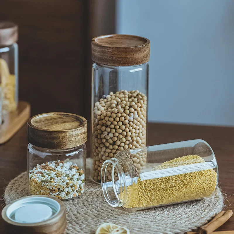 Houten Deksel Orgnizer Glas Lu - Food Storage Jars Airtight recensie en prijs