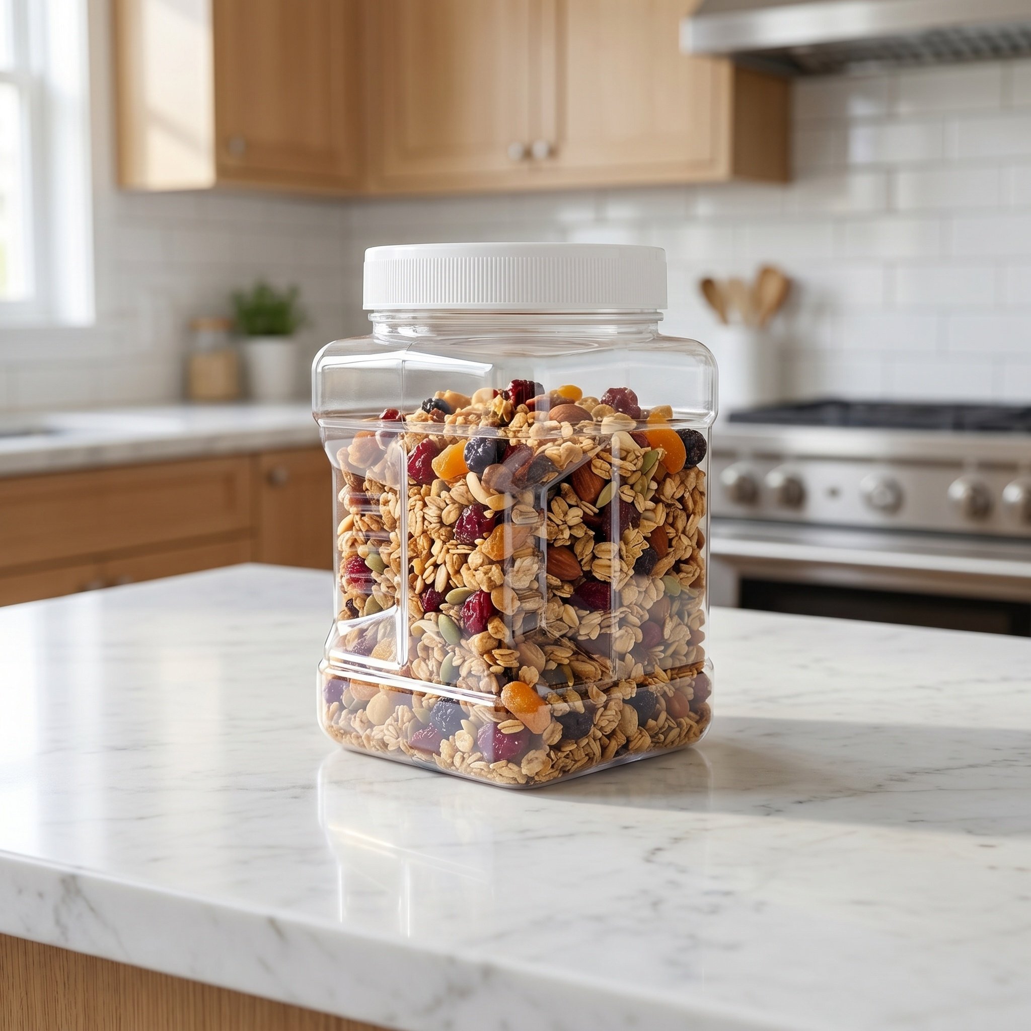 6 stuks doorzichtige vierkante - Food Storage In Pantry recensie en prijs