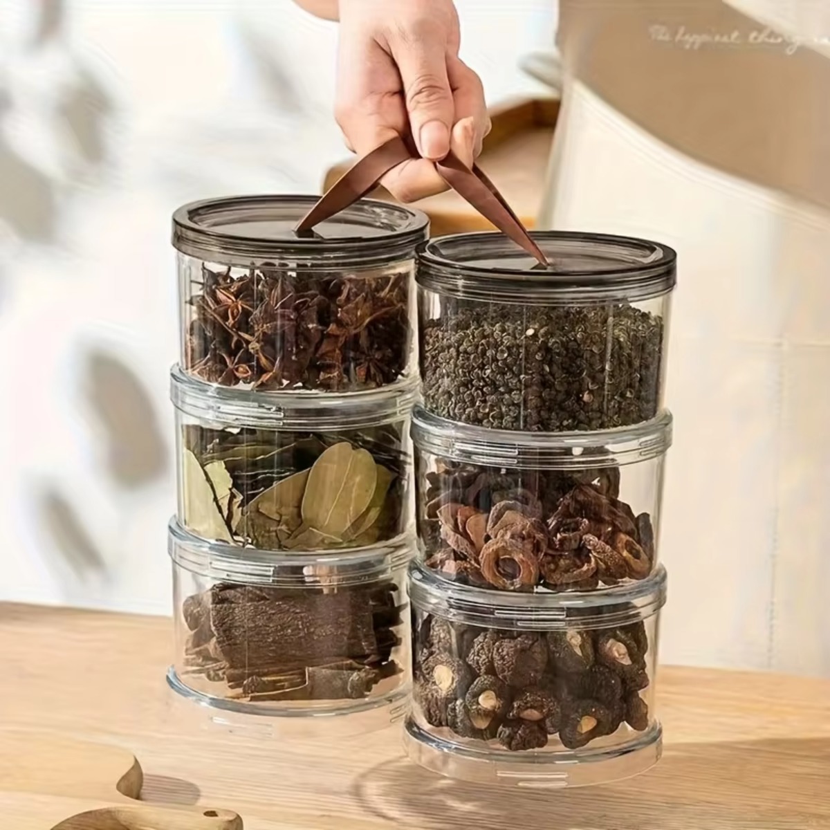 3-laags ronde handzame kruiden - Food Storage Containers Plastic Box recensie en prijs